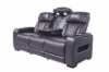 Picture of VOLT Air Leather Dual Motor Power Reclining Sofa Range (Brown) - 3 Seat with Drop-Down Console & Reading Light & Wireless Charging & Cup Holders & Storage & USB Port & LED Lighting (3RRC)