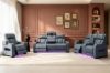Picture of VOLT Air Leather Dual Motor Power Reclining Sofa Range (Grey) - 3RRC+2RRC+1R Sofa Set