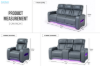 Picture of VOLT Air Leather Dual Motor Power Reclining Sofa Range (Grey) - 3RRC+2RRC+1R Sofa Set