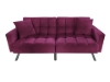 Picture of LUMI Convertible Sofa Bed with Adjustable Split-Back (Deep Berry)