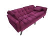 Picture of LUMI Convertible Sofa Bed with Adjustable Split-Back (Deep Berry)