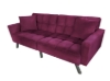 Picture of LUMI Convertible Sofa Bed with Adjustable Split-Back (Deep Berry)