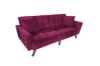 Picture of LUMI Convertible Sofa Bed with Adjustable Split-Back (Deep Berry)