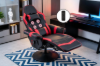 Picture of ZESTIE 360° Swivel Adjustable Height Massage Gaming Recliner Chair with Cupholder and Side Pocket (Red & Black)
