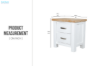 Picture of BRAMPTON 2-Drawer Solid Wood Bedside Table