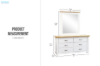 Picture of BRAMPTON 6-Drawer Solid Wood Dresser with Mirror
