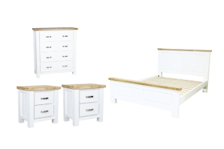 Picture of BRAMPTON Solid Wood Bedroom Combo Set in Queen Size - 4PC Combo