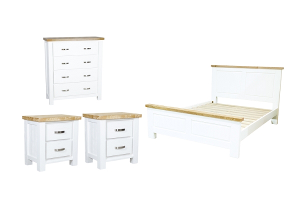 Picture of BRAMPTON Solid Wood Bedroom Combo Set in Queen Size - 4PC Combo