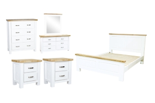 Picture of BRAMPTON Solid Wood Bedroom Combo Set in King Size - 6PC Combo