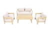Picture of LUMORA 4PC Acacia Wood Outdoor Sofa Set with Thick Cushions