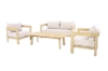 Picture of LUMORA 4PC Acacia Wood Outdoor Sofa Set with Thick Cushions