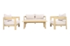 Picture of LUMORA 4PC Acacia Wood Outdoor Sofa Set with Thick Cushions