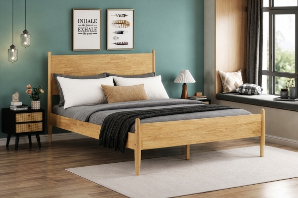 Picture of HARPER Solid Wood Bed Frame in Double/Queen/King Size