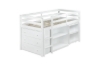 Picture of OLIVER Solid Wood Single Size Loft Bed Frame with Mobile Desk & Storage