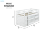 Picture of OLIVER Solid Wood Single Size Loft Bed Frame with Mobile Desk & Storage