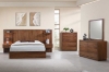 Picture of WALNOVA 3PC/4PC/5PC/6PC Solid Walnut Veneer Bedroom Combo Set with Side Pier in Queen Size