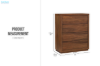 Picture of WALNOVA 4-Drawer Solid Walnut Veneer Tallboy