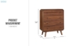 Picture of WALCOTT 4-Drawer Solid Walnut Veneer Tallboy
