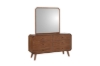 Picture of WALCOTT 6-Drawer Solid Walnut Veneer Dresser with Mirror
