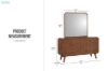 Picture of WALCOTT 6-Drawer Solid Walnut Veneer Dresser with Mirror