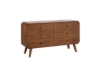 Picture of WALCOTT 6-Drawer Solid Walnut Veneer Dresser with Mirror
