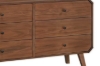 Picture of WALCOTT 6-Drawer Solid Walnut Veneer Dresser without Mirror