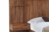 Picture of WALNOVA  Solid Walnut Veneer Bed Frame with Bedside Tables & Side Pier Set in Queen Size