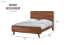 Picture of WALCOTT Solid Walnut Veneer Queen Size Bed Frame