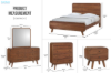 Picture of WALCOTT 4PC/5PC/6PC Solid Walnut Veneer Bedroom Combo Set in Queen Size