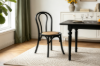 Picture of RAYMON Solid Beech Dining Chair with Rattan Seat (Black)