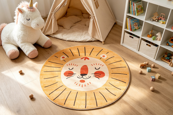 Picture of FABLE D100 Cartoon Washable Rug (Lion Print)