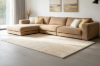 Picture of 398-034 OAKMONT Silky Soft High Pile Shaggy Rug (Oatmeal) - 300x230cm