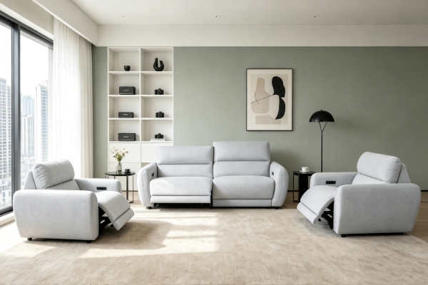 Picture of BENTON Dual Motor Power Recliner Sofa Range with Adjustable Headrest and USB Type-C Ports