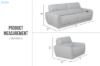 Picture of BENTON Dual Motor Power Recliner Sofa Range - 3.5 Seat with USB Type-C Ports (3R)