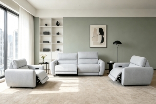 Picture of BENTON Dual Motor Power Recliner Sofa Range - 3RR+1R+1R Sofa Set