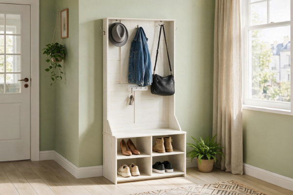 Picture of AXIS Hall Tree with Shoe Storage Bench & Coat Rack (80x40x170cm)
