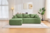 Picture of [FLOOR MODEL CLEARANCE] ASHFORD Fabric Sectional Compressed Sofa (Green) - Chaise Facing Left