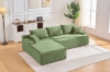 Picture of [FLOOR MODEL CLEARANCE] ASHFORD Fabric Sectional Compressed Sofa (Green) - Chaise Facing Left