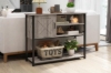 Picture of [FLOOR MODEL CLEARANCE] BESTIER Console Table with Storage Cabinet and Shelves (Grey)