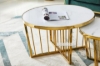 Picture of [FLOOR MODEL CLEARANCE] MONTROSE Marble Top with Golden Legs Side Table - D60
