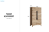 Picture of [FLOOR MODEL CLEARANCE] WALLACE Large Oak Wood Multifunctional Storage Bar Cabinet