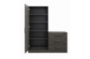 Picture of RIDHELINE Genuine Wood Veneer 3-Drawer Dresser with Mirror with 5-Tier Internal Shelf