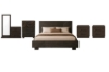 Picture of RIDHELINE 4PC/5PC/6PC Genuine Wood Veneer Bedroom Combo Set in Queen/King Size