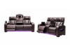 Picture of VOLT Air Leather Dual Motor Power Reclining Sofa Range with Heating and Cooling Cup Holder & Storage & Type-C Port & Wireless Charging & LED Lighting (Brown)