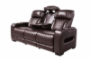 Picture of VOLT Air Leather Dual Motor Power Reclining Sofa Range with Heating and Cooling Cup Holder & Storage & Type-C Port & Wireless Charging & LED Lighting (Brown)