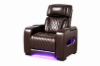 Picture of VOLT Air Leather Dual Motor Power Reclining Sofa Range with Heating and Cooling Cup Holder & Storage & Type-C Port & Wireless Charging & LED Lighting (Brown)