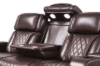 Picture of VOLT Air Leather Dual Motor Power Reclining Sofa Range with Heating and Cooling Cup Holder & Storage & Type-C Port & Wireless Charging & LED Lighting (Brown)
