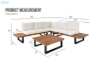 Picture of LASKA Sectional Solid Acacia Wood Outdoor Lounge Sofa Set