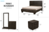 Picture of RIDHELINE Genuine Wood Veneer Bedroom Combo Set - 5PC King