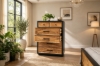 Picture of HERRINGBONE Genuine Wood Veneer 6-Drawer Tallboy